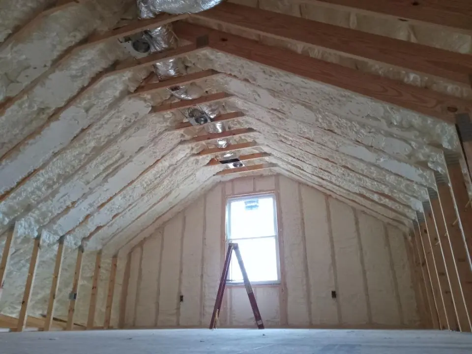 Spray foam roofing application for Crawl Space Insulation project in Lansdowne